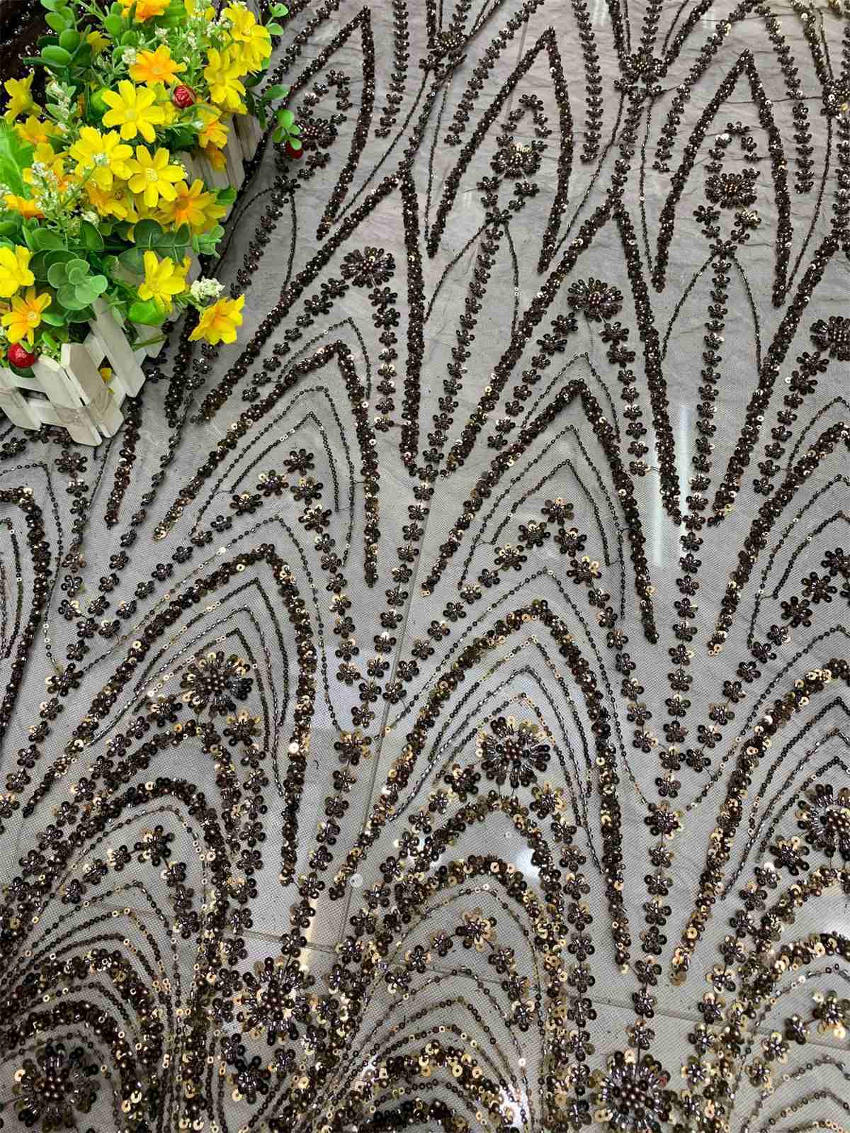 Beaded Tulle Fabric | COD ZT172
