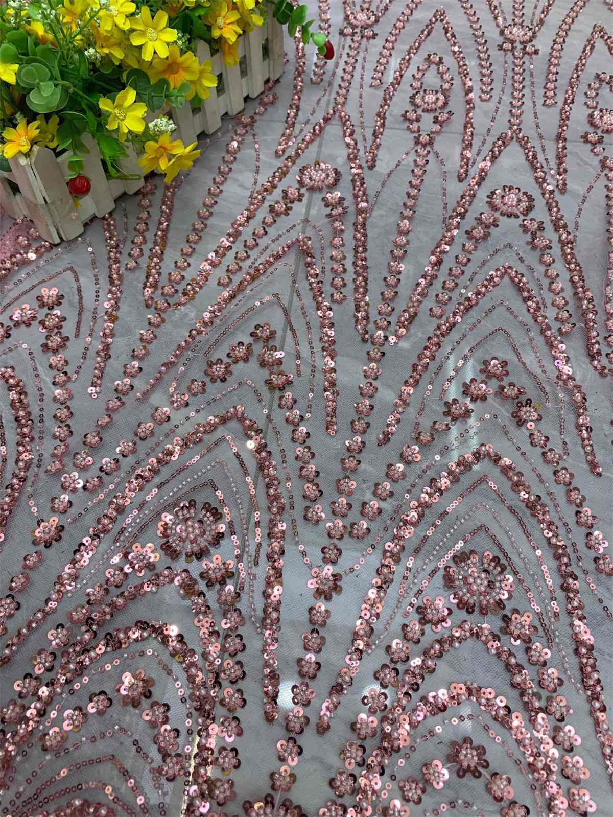 Beaded Tulle Fabric | COD ZT172