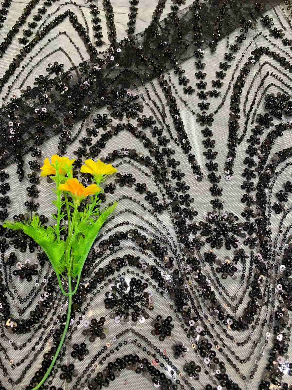 Beaded Tulle Fabric | COD ZT172