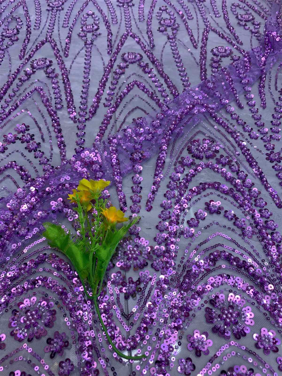 Beaded Tulle Fabric | COD ZT172