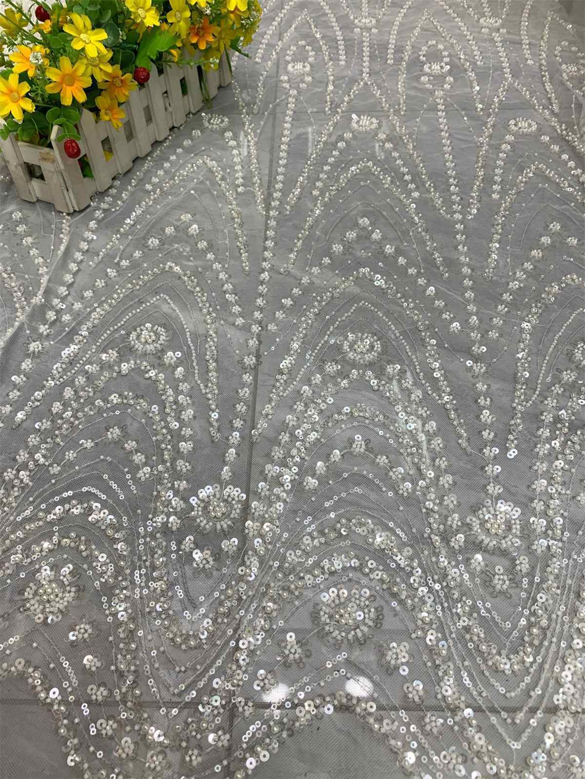 Beaded Tulle Fabric | COD ZT172