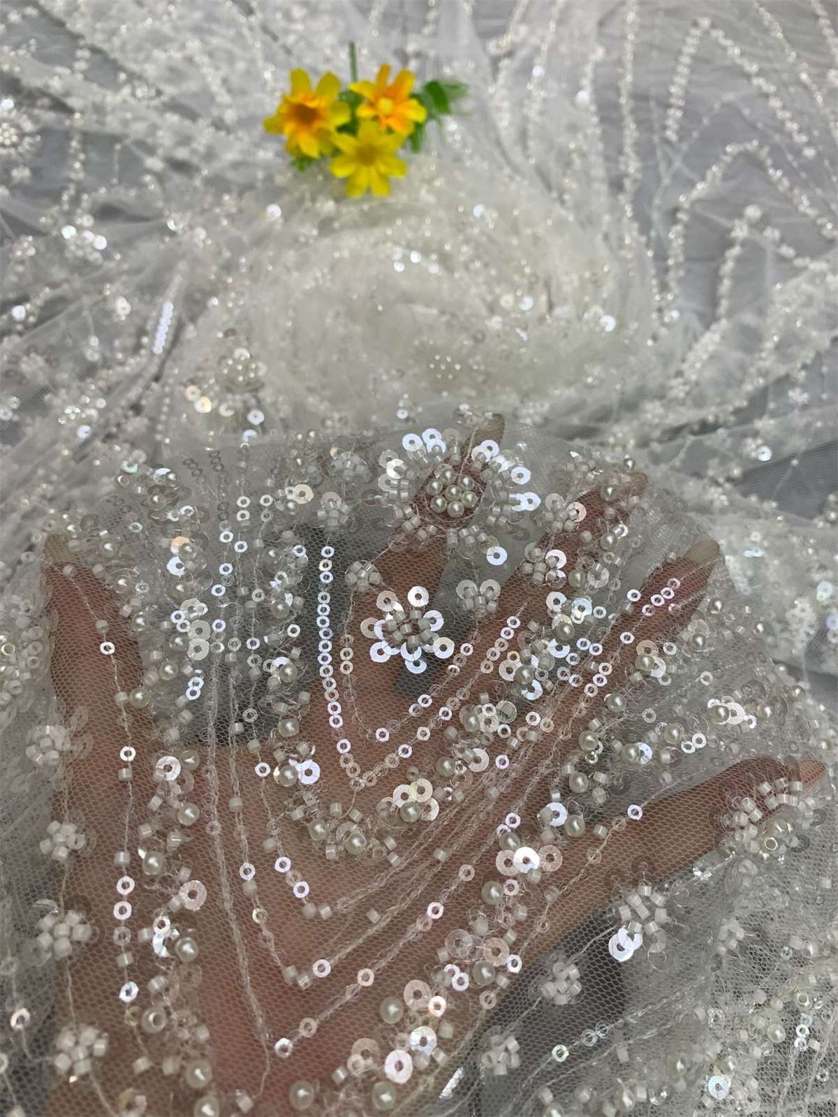 Beaded Tulle Fabric | COD ZT172