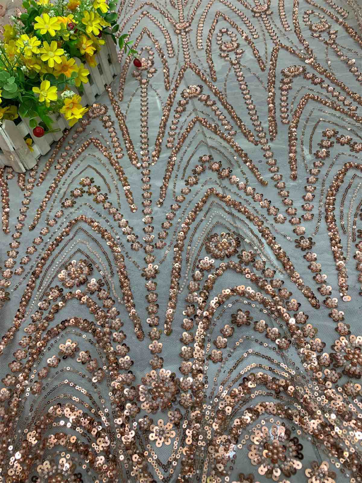 Beaded Tulle Fabric | COD ZT172