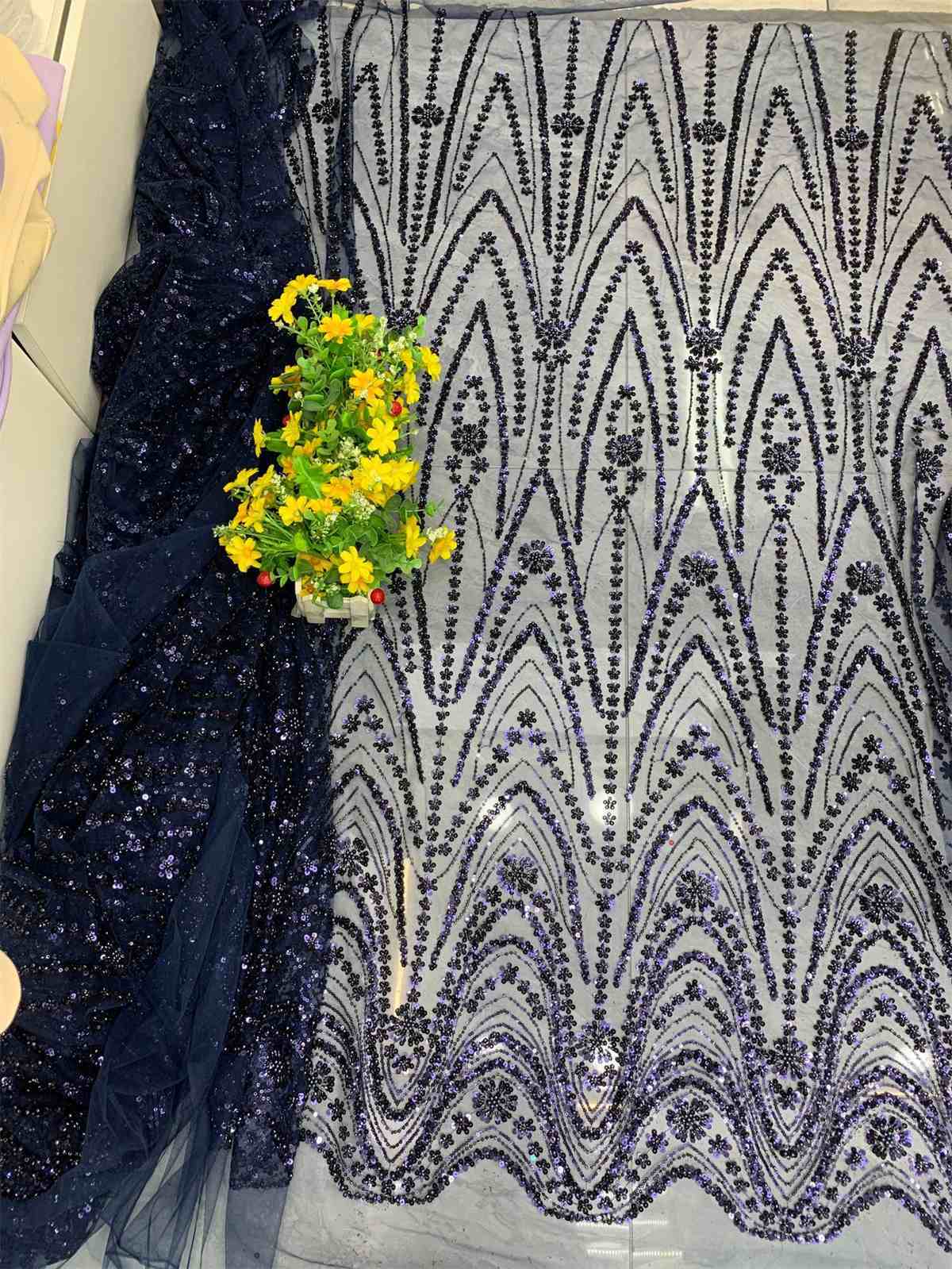 Beaded Tulle Fabric | COD ZT172