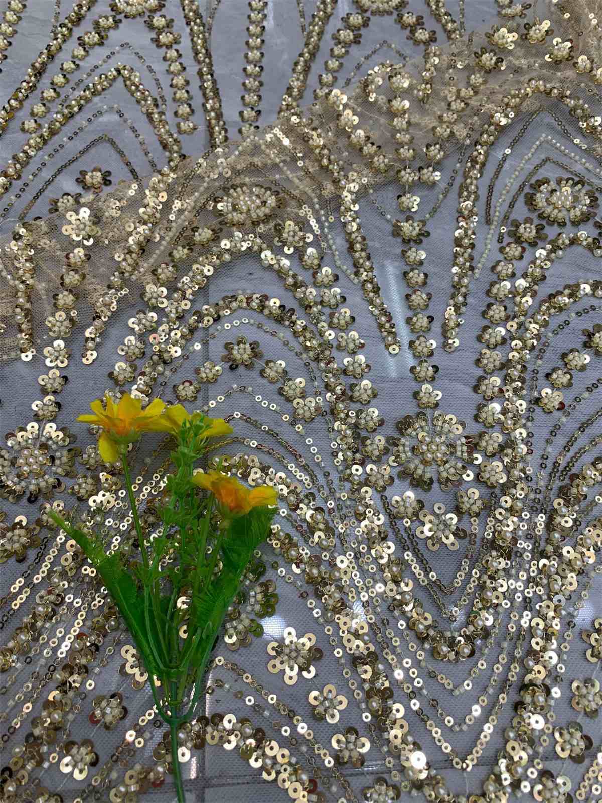 Beaded Tulle Fabric | COD ZT172