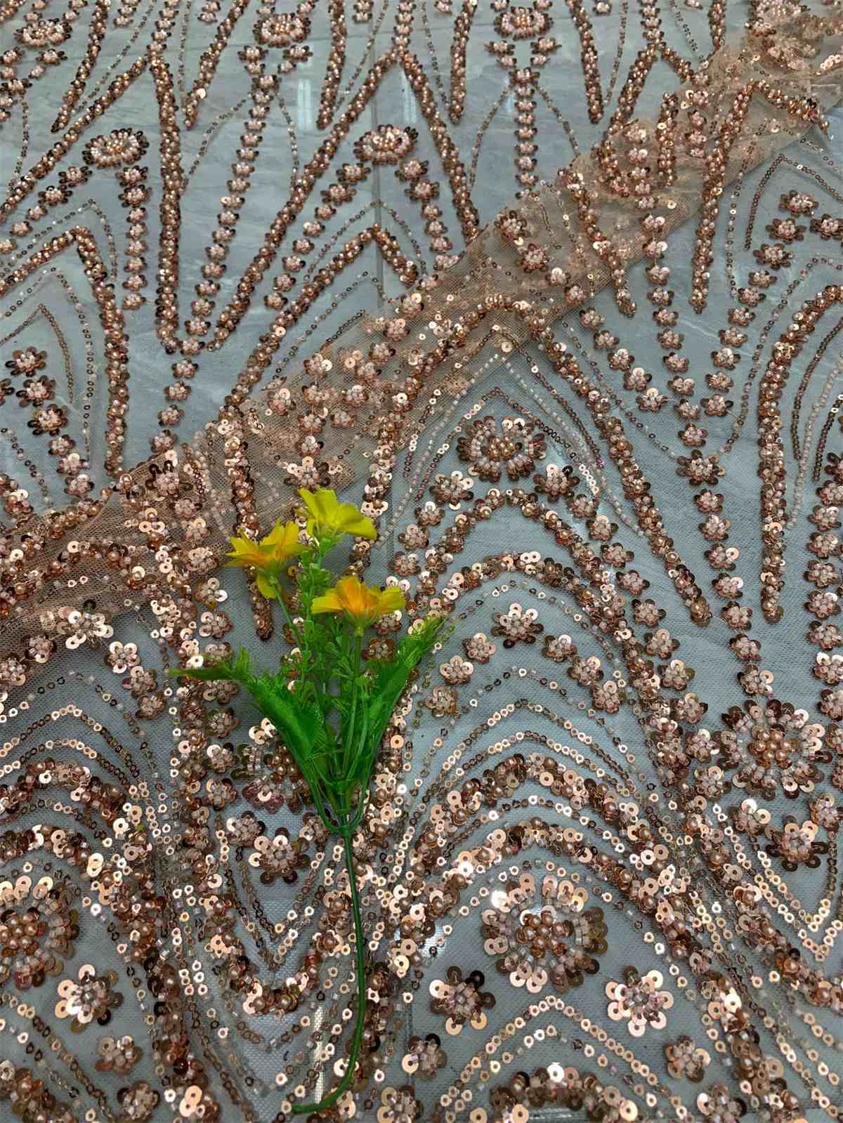 Beaded Tulle Fabric | COD ZT172