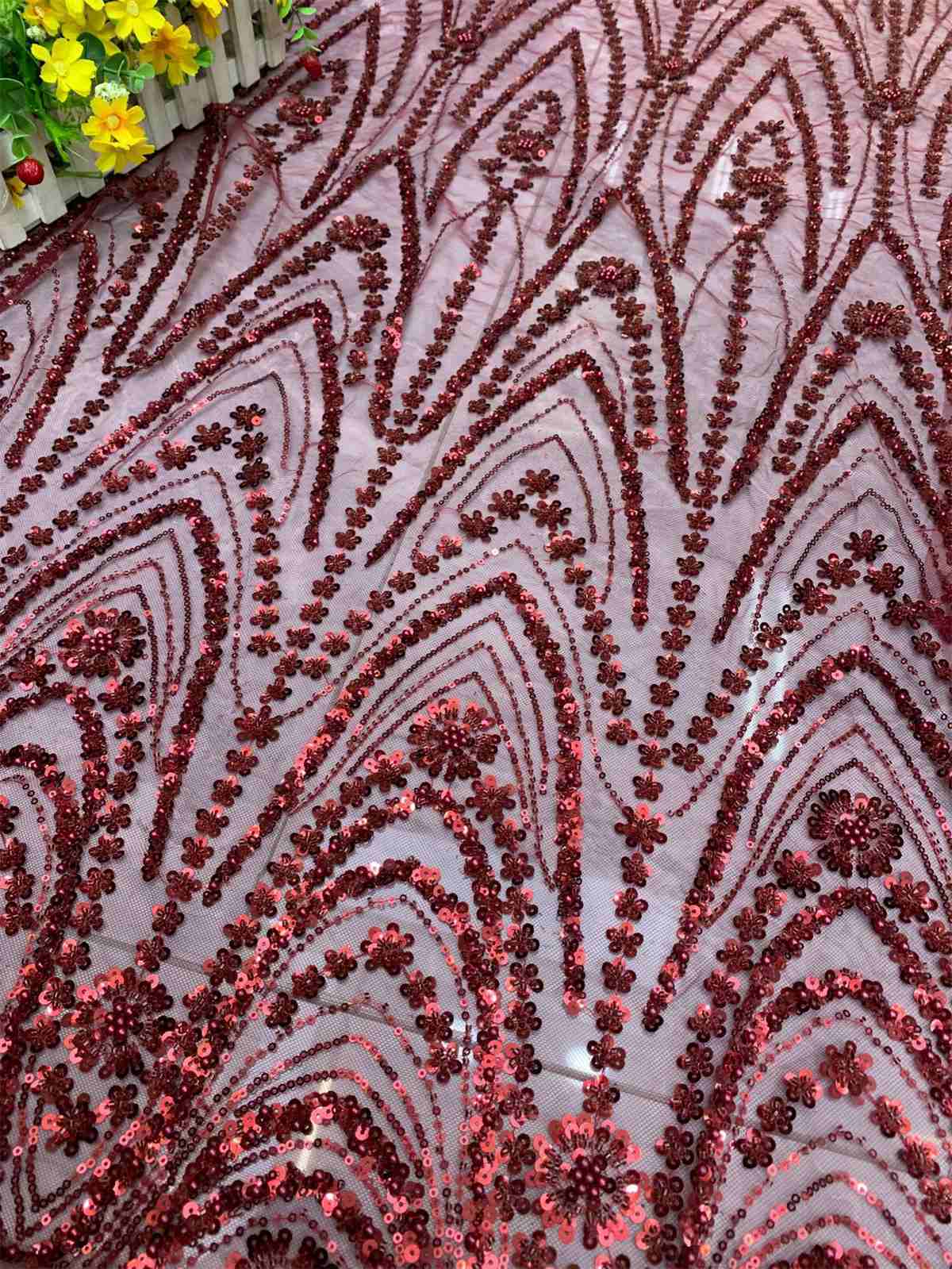 Beaded Tulle Fabric | COD ZT172