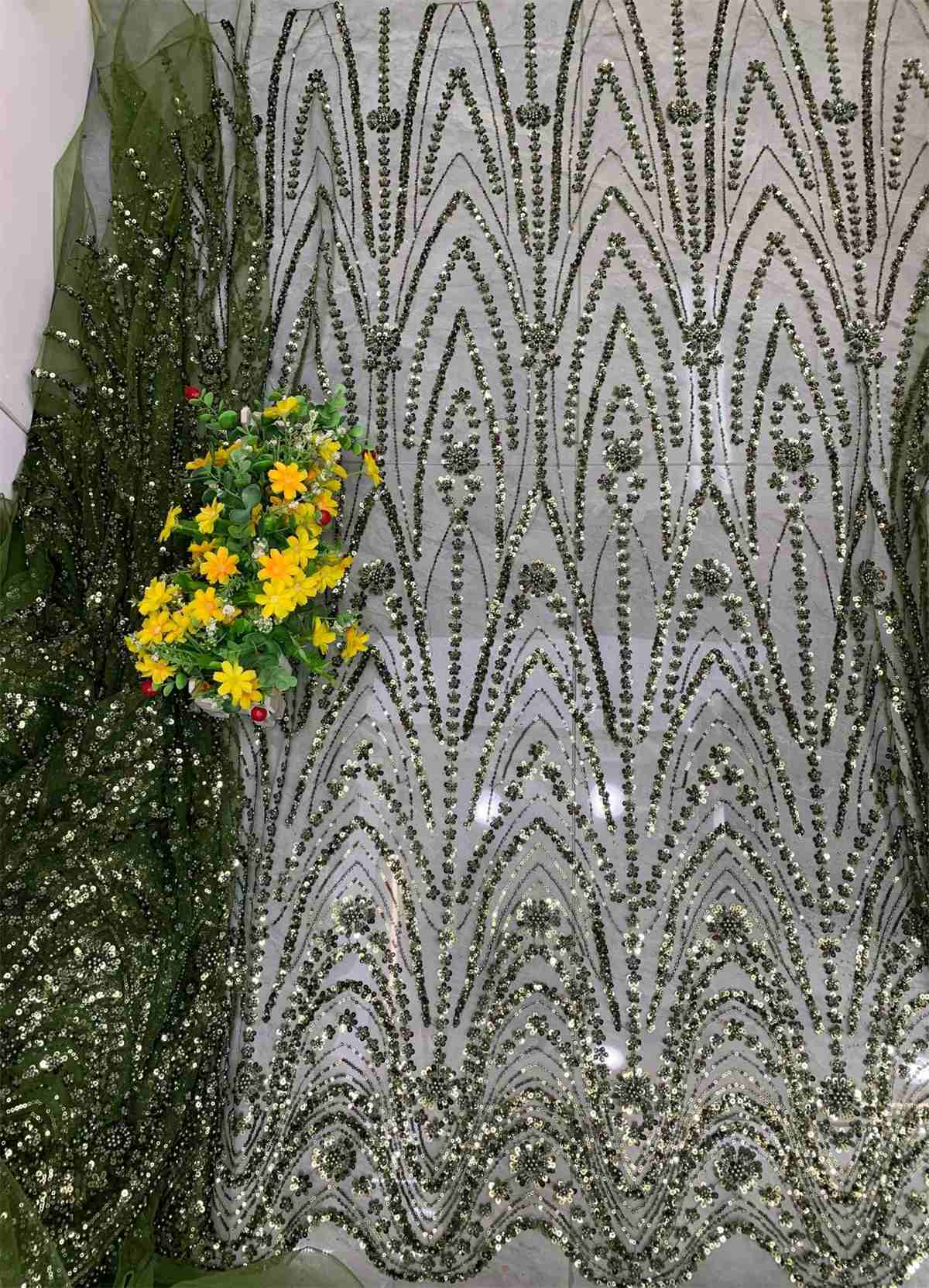 Beaded Tulle Fabric | COD ZT172
