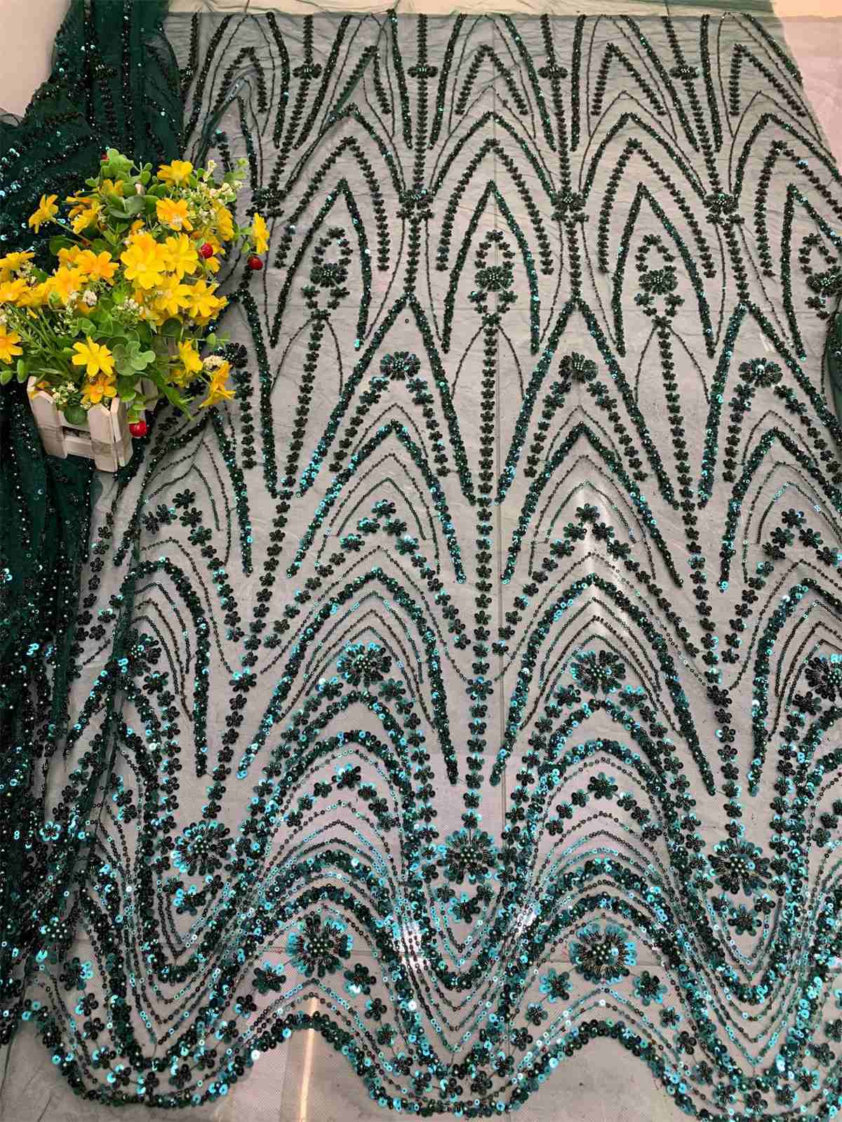 Beaded Tulle Fabric | COD ZT172