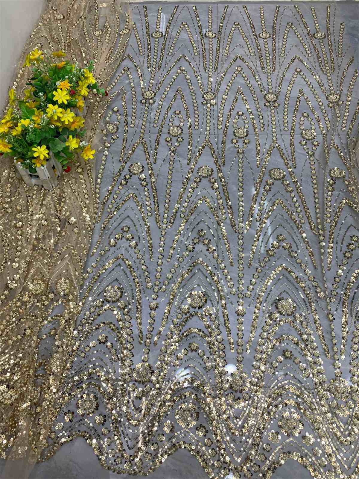 Beaded Tulle Fabric | COD ZT172