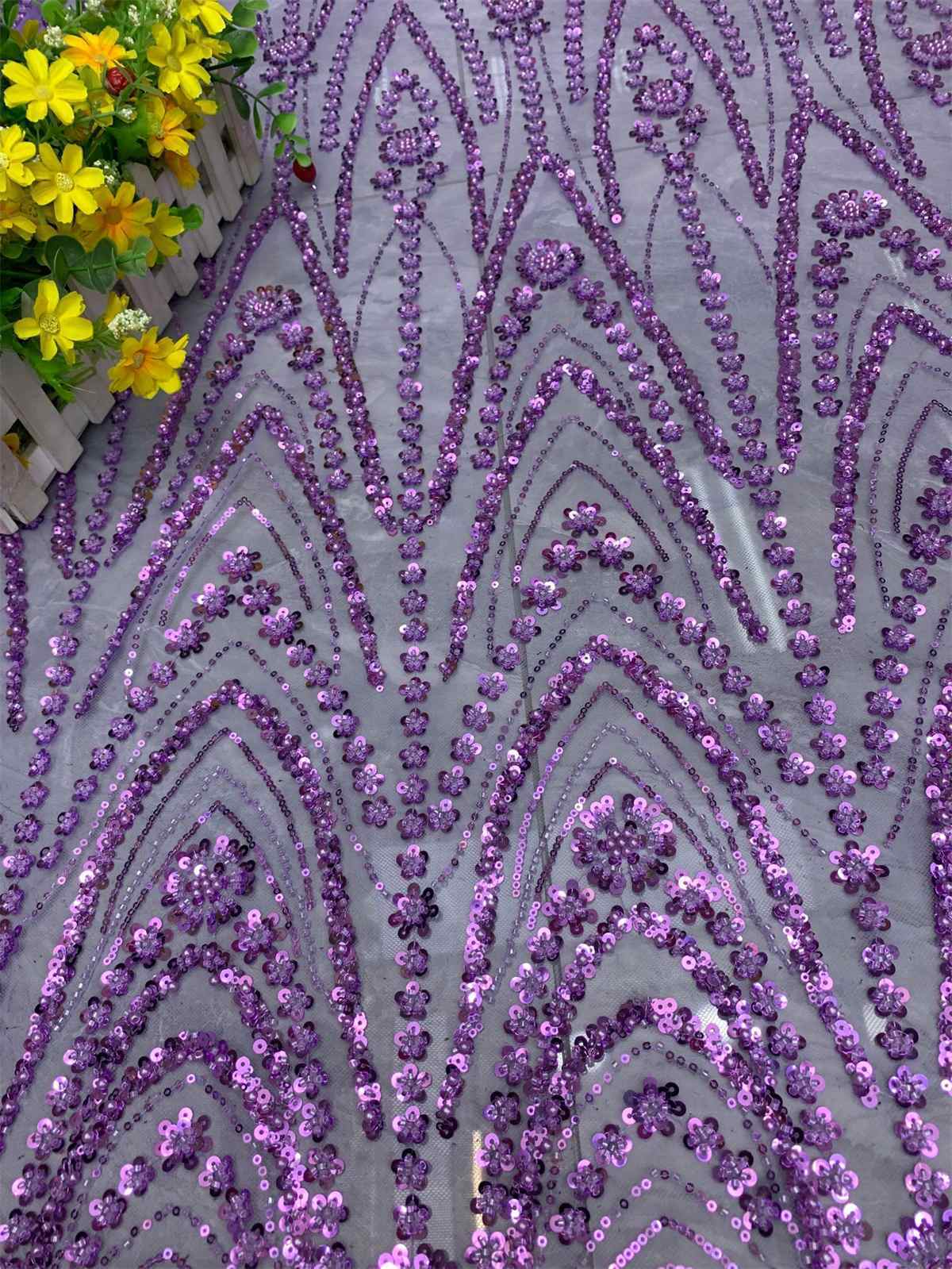 Beaded Tulle Fabric | COD ZT172