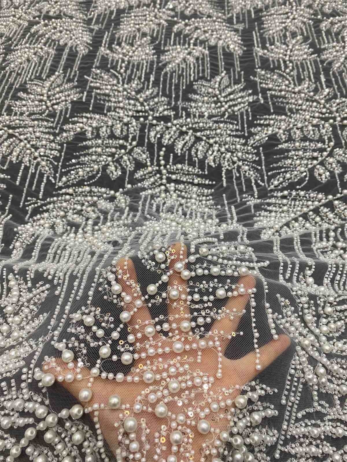 Beaded Tulle Fabric | COD ZT171
