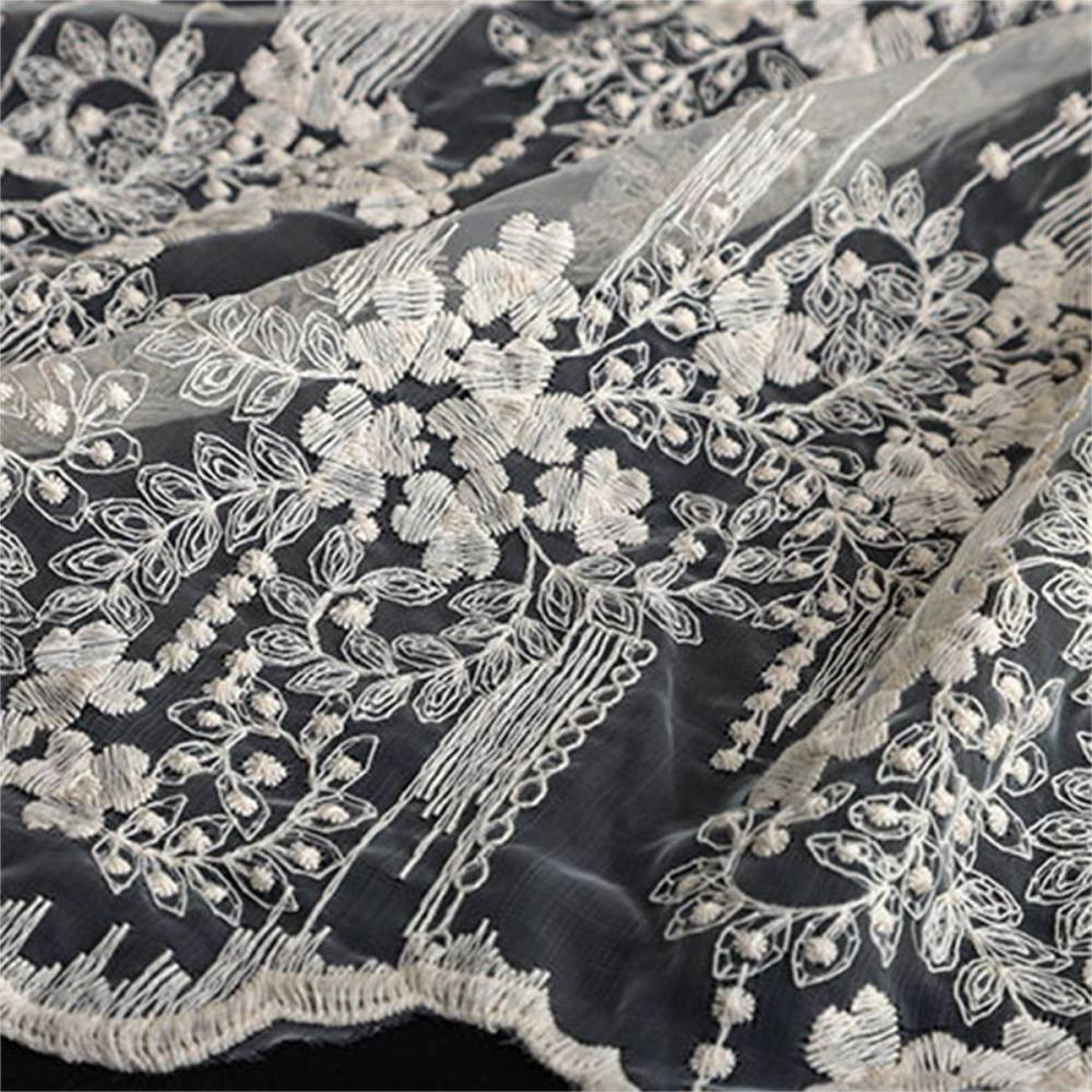 Bridal Lace Fabric - 5 Yards - Embroidered Wedding Lace Fabric | SKU LIL004