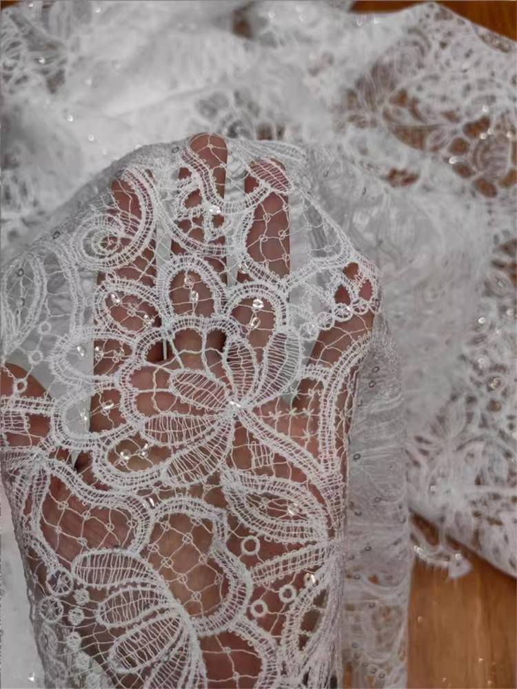 1 Yard Bridal Lace Fabric, Guipure Lace Fabric, ITM RX075