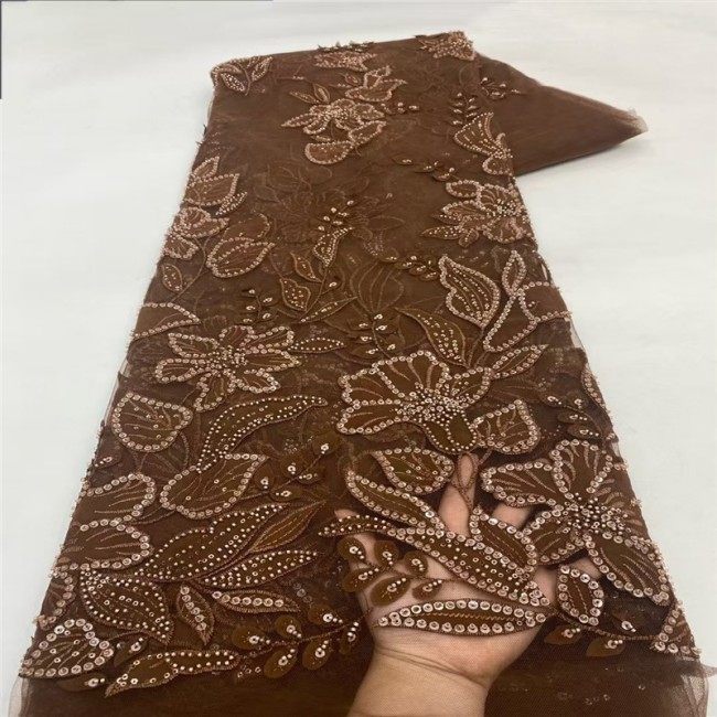 Beaded Tulle Fabric - 5 Yard - 3D Floral Fabric | COD JX486