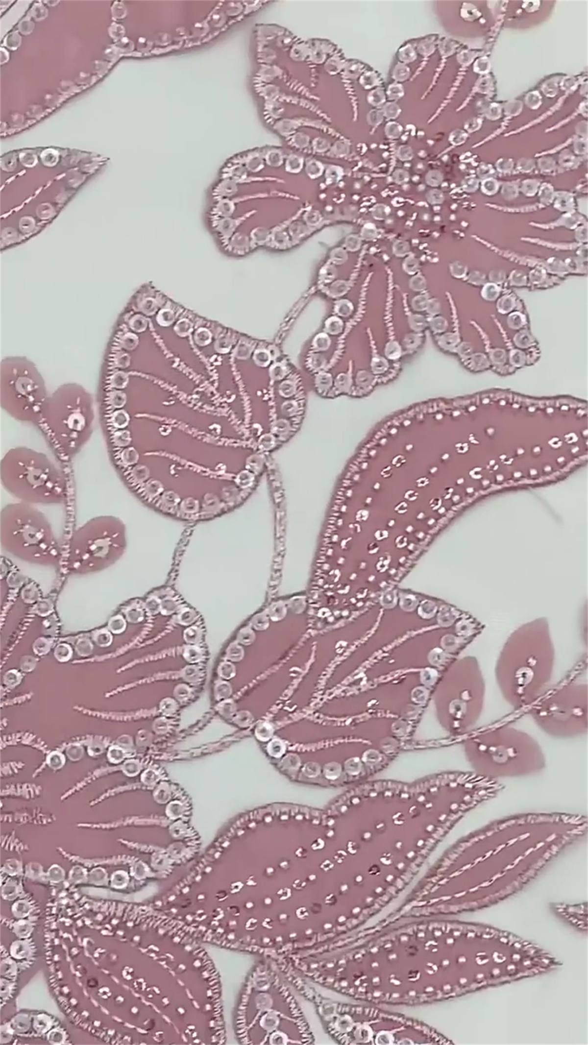 Beaded Tulle Fabric - 5 Yard - 3D Floral Fabric | COD JX486