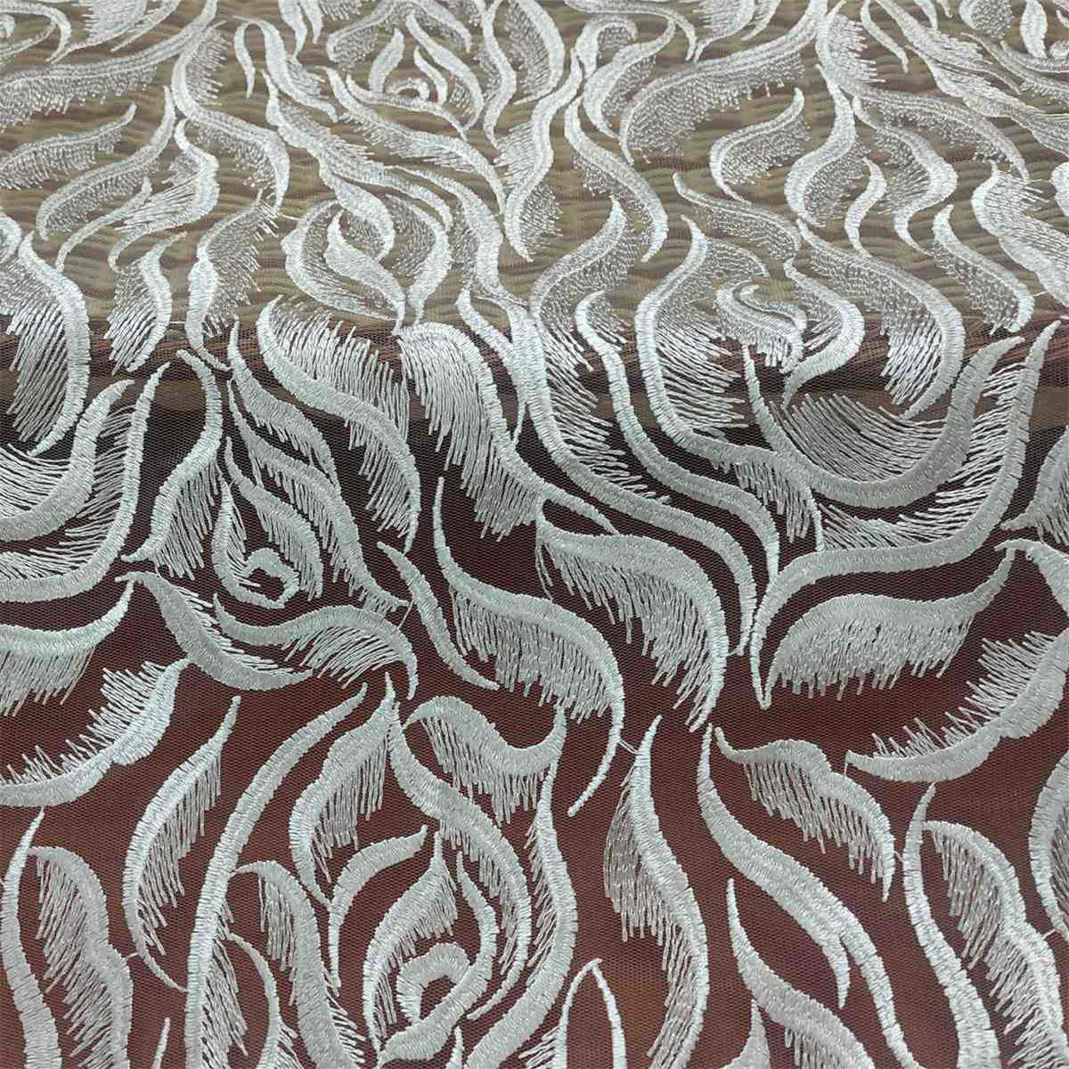 Bridal Lace Fabric - 5 Yards - Embroidered Wedding Lace Fabric | MOD JS073