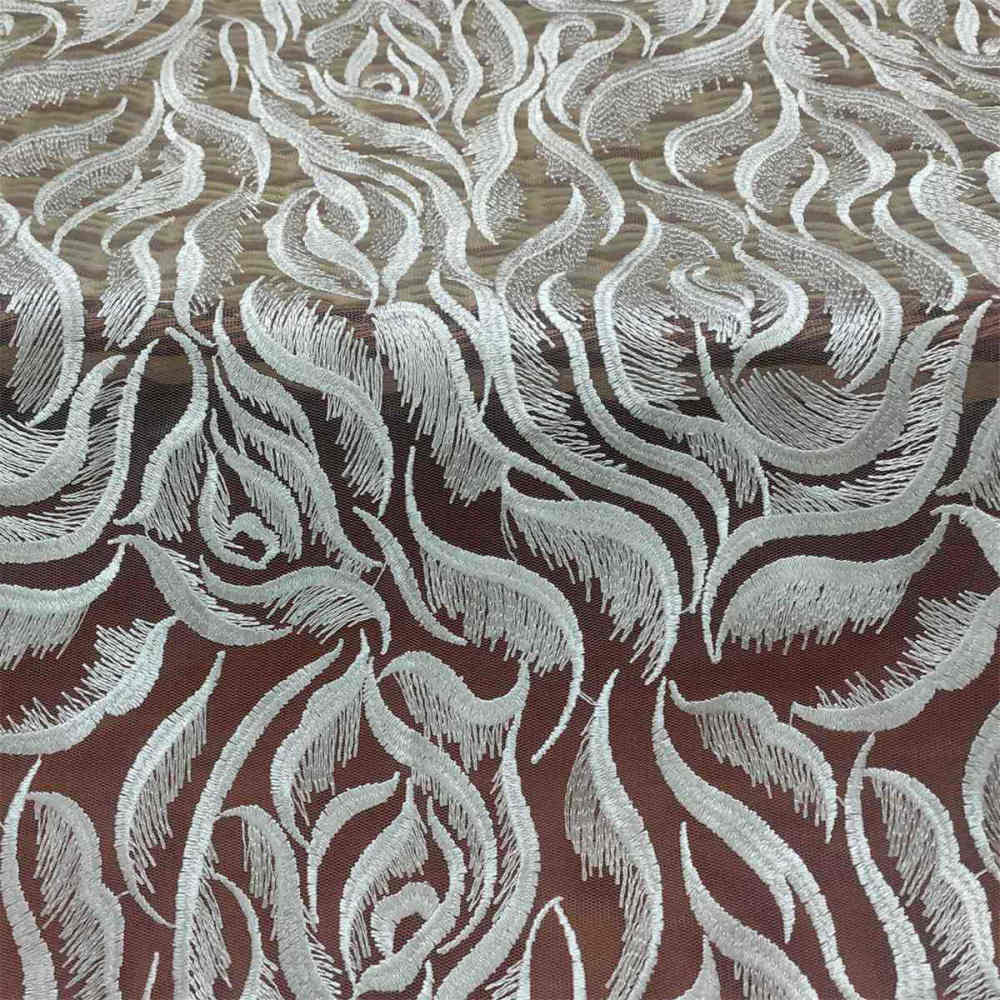 Bridal Lace Fabric - 5 Yards - Embroidered Wedding Lace Fabric | MOD JS073