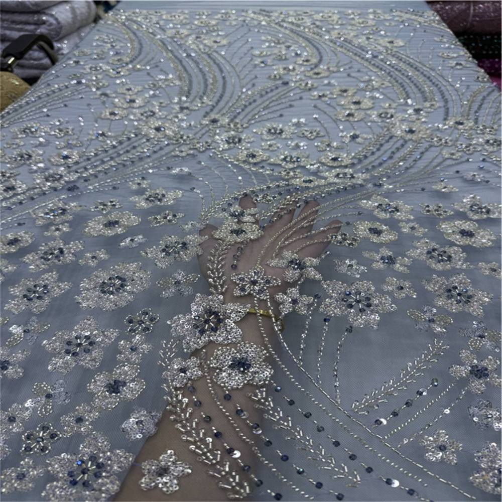 Beaded Tulle Fabric - 5 Yards | COD JLT078