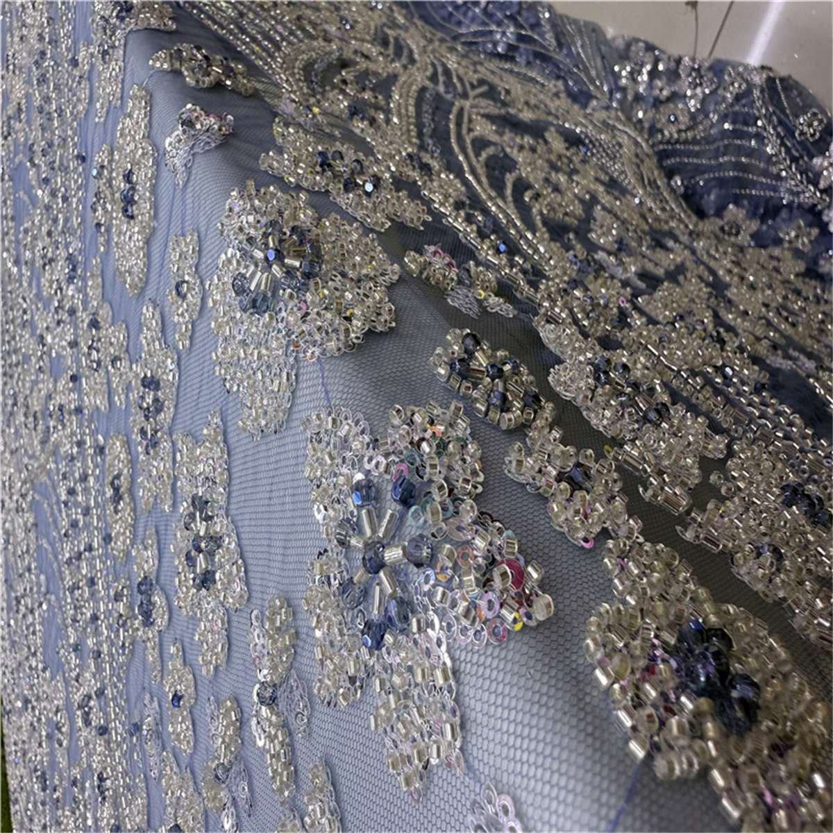 Beaded Tulle Fabric - 5 Yards | COD JLT078