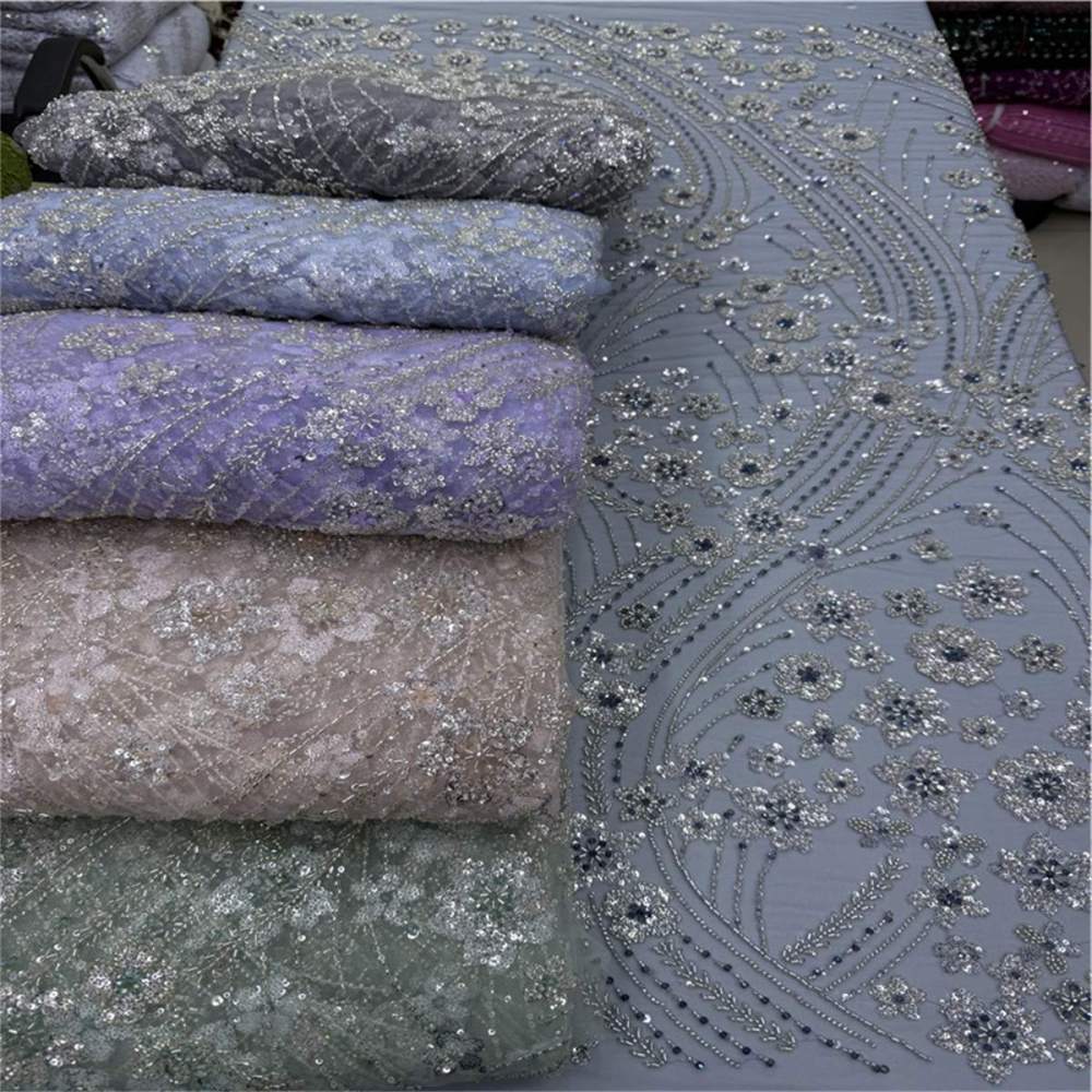 Beaded Tulle Fabric - 5 Yards | COD JLT078