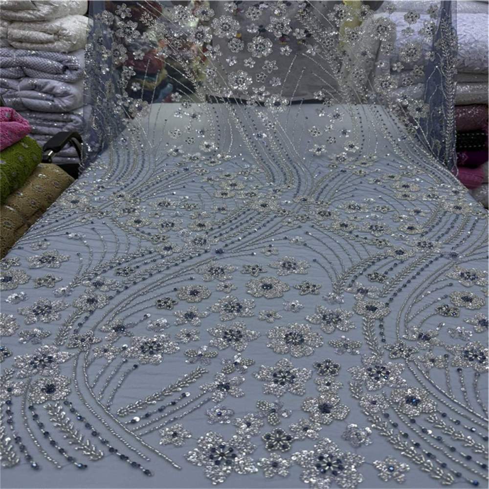 Beaded Tulle Fabric - 5 Yards | COD JLT078