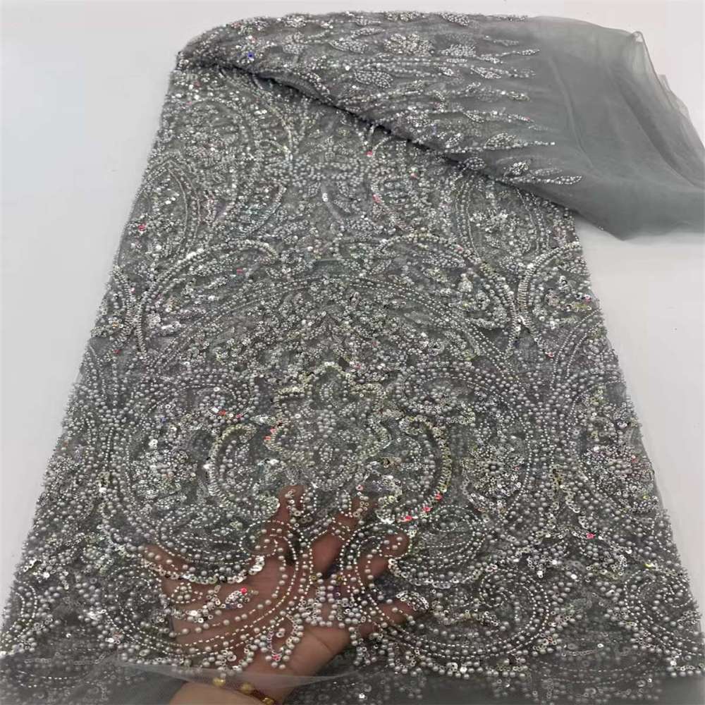 Beaded Tulle Fabric - 5 Yards | COD JX476