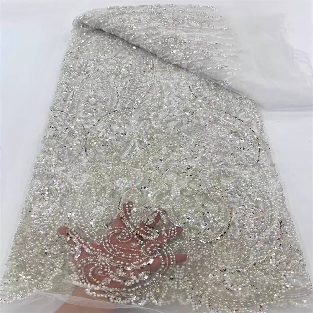Beaded Tulle Fabric - 5 Yards | COD JX476