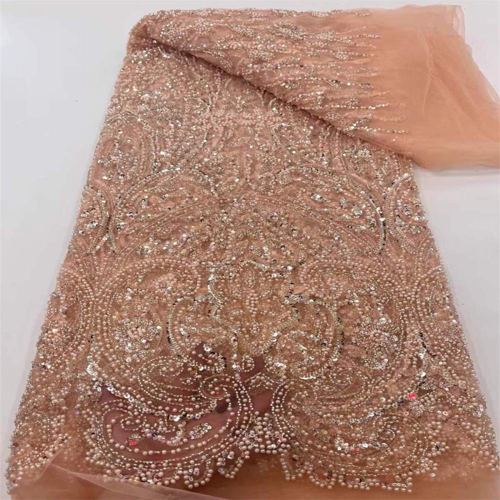 Beaded Tulle Fabric - 5 Yards | COD JX476