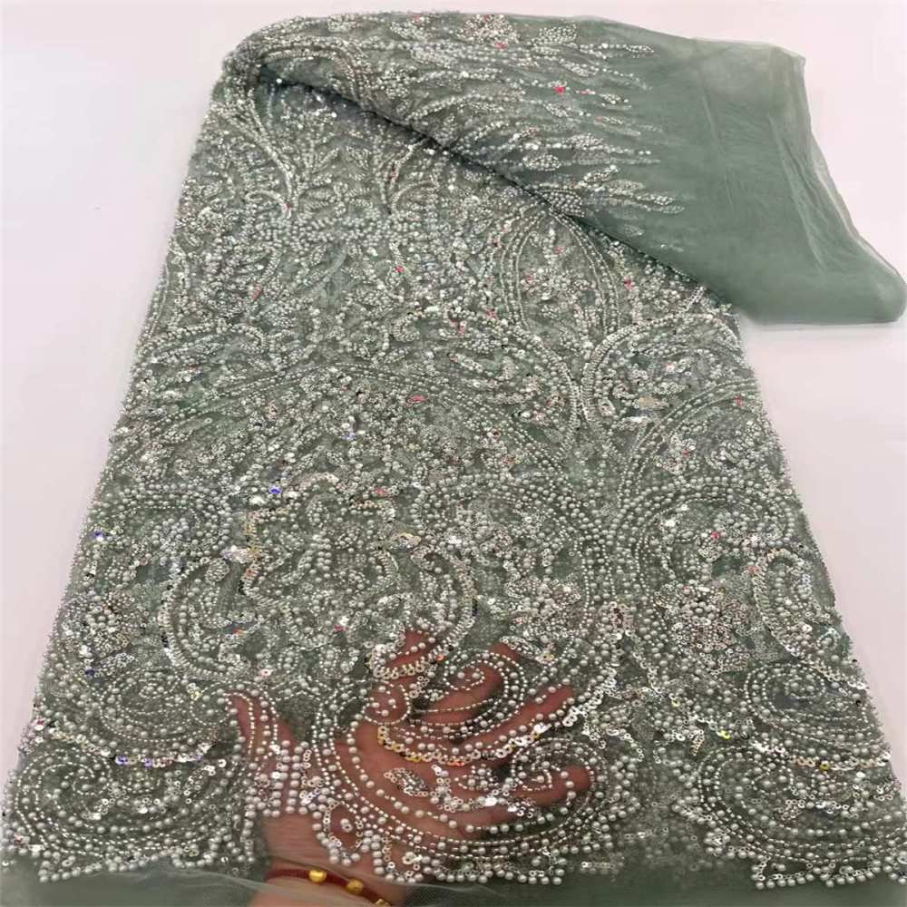 Beaded Tulle Fabric - 5 Yards | COD JX476