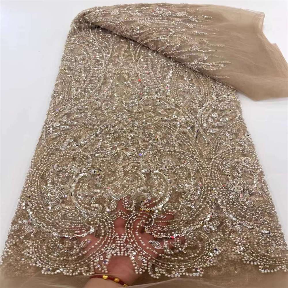 Beaded Tulle Fabric - 5 Yards | COD JX476