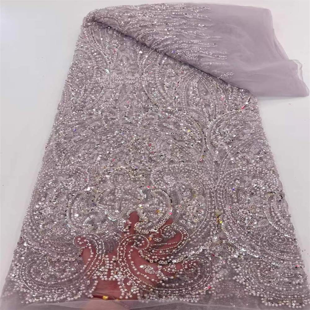 Beaded Tulle Fabric - 5 Yards | COD JX476