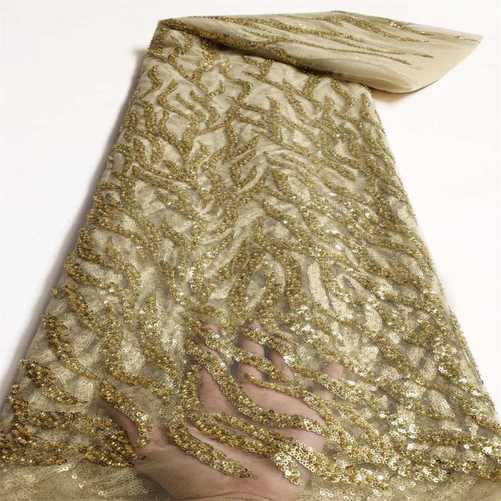 Beaded Tulle Fabric - 5 Yards | STN NA016