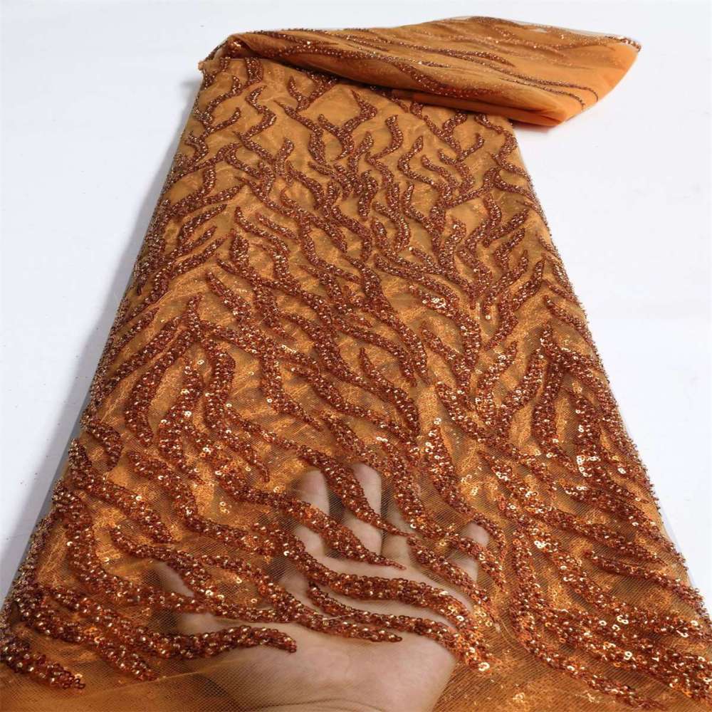 Beaded Tulle Fabric - 5 Yards | STN NA016