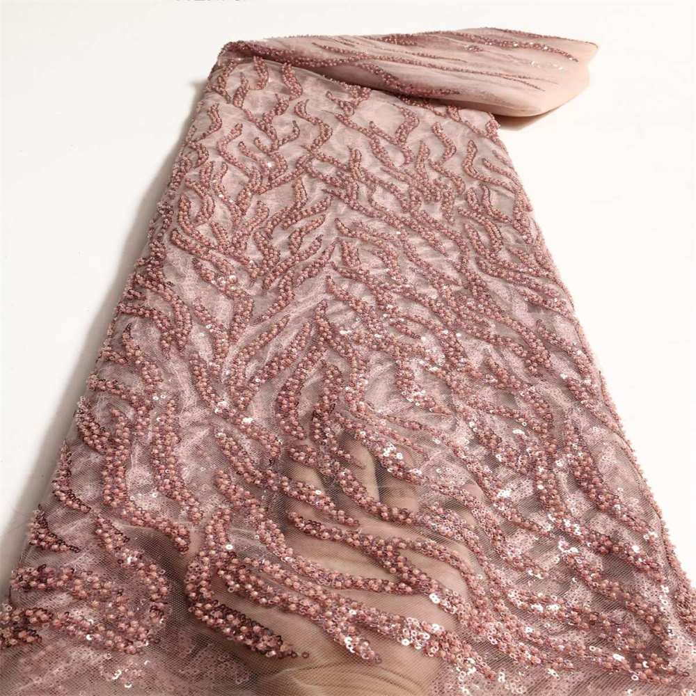 Beaded Tulle Fabric - 5 Yards | STN NA016