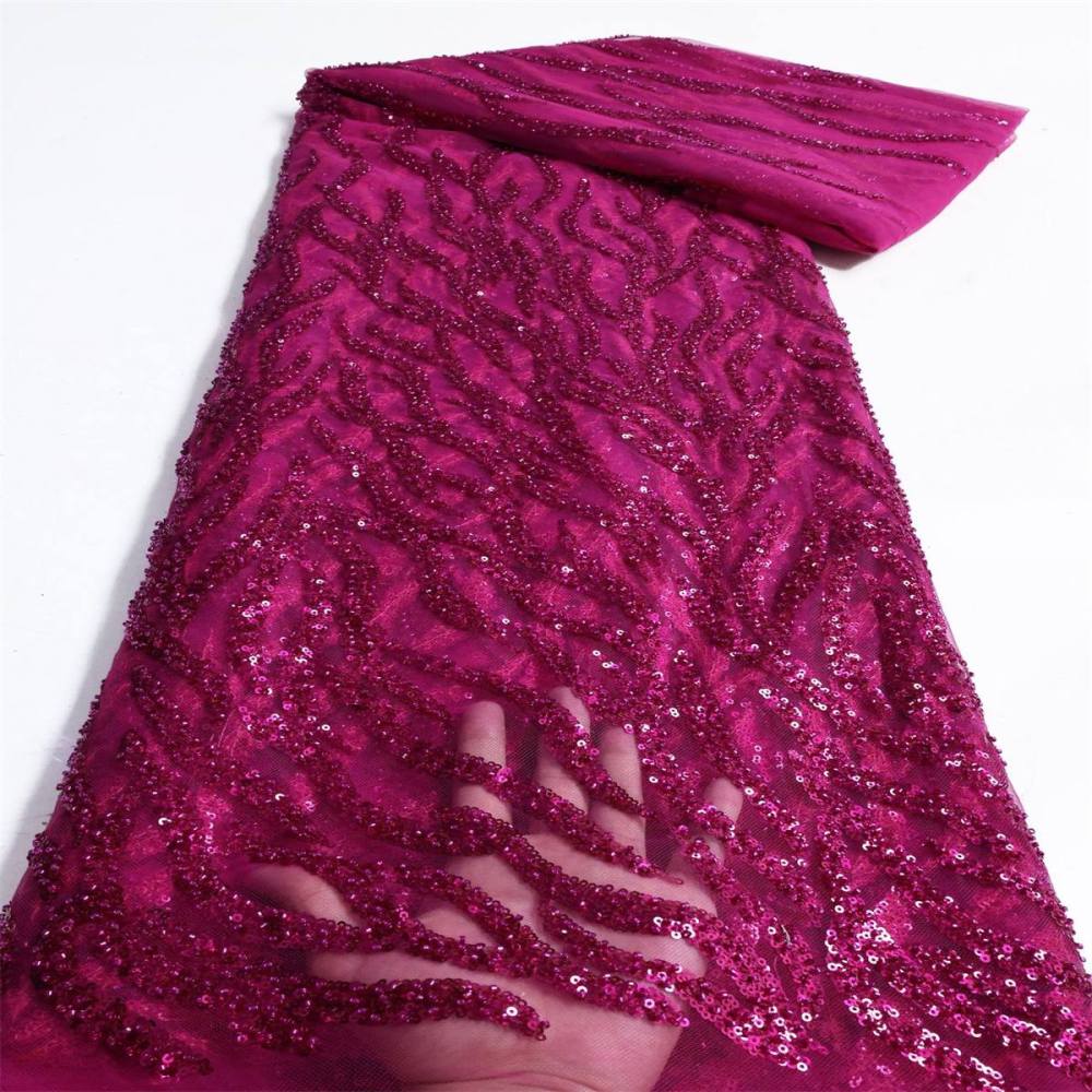Beaded Tulle Fabric - 5 Yards | STN NA016