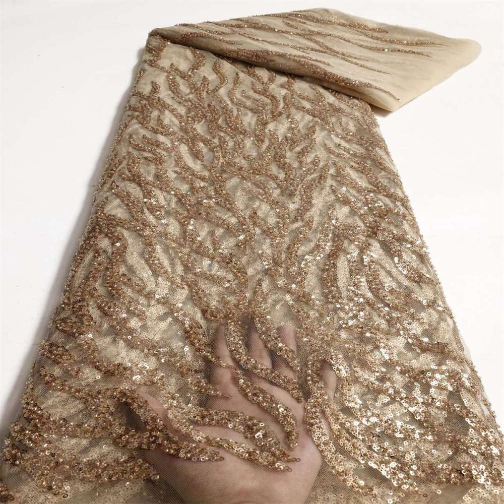 Beaded Tulle Fabric - 5 Yards | STN NA016
