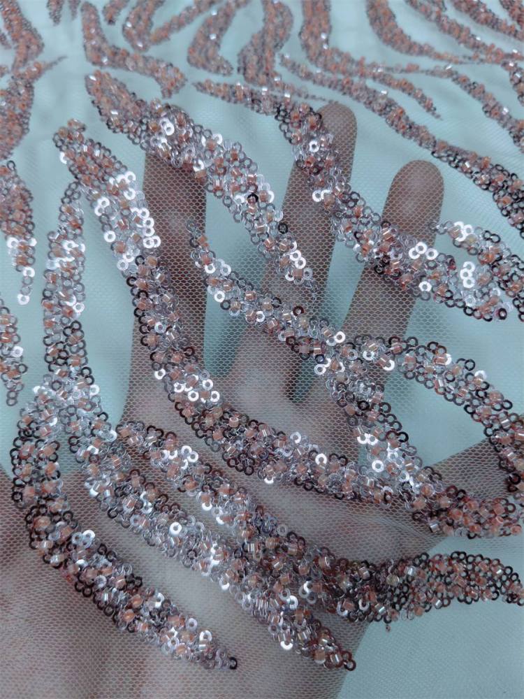 Beaded Tulle Fabric - 5 Yards | STN NA016