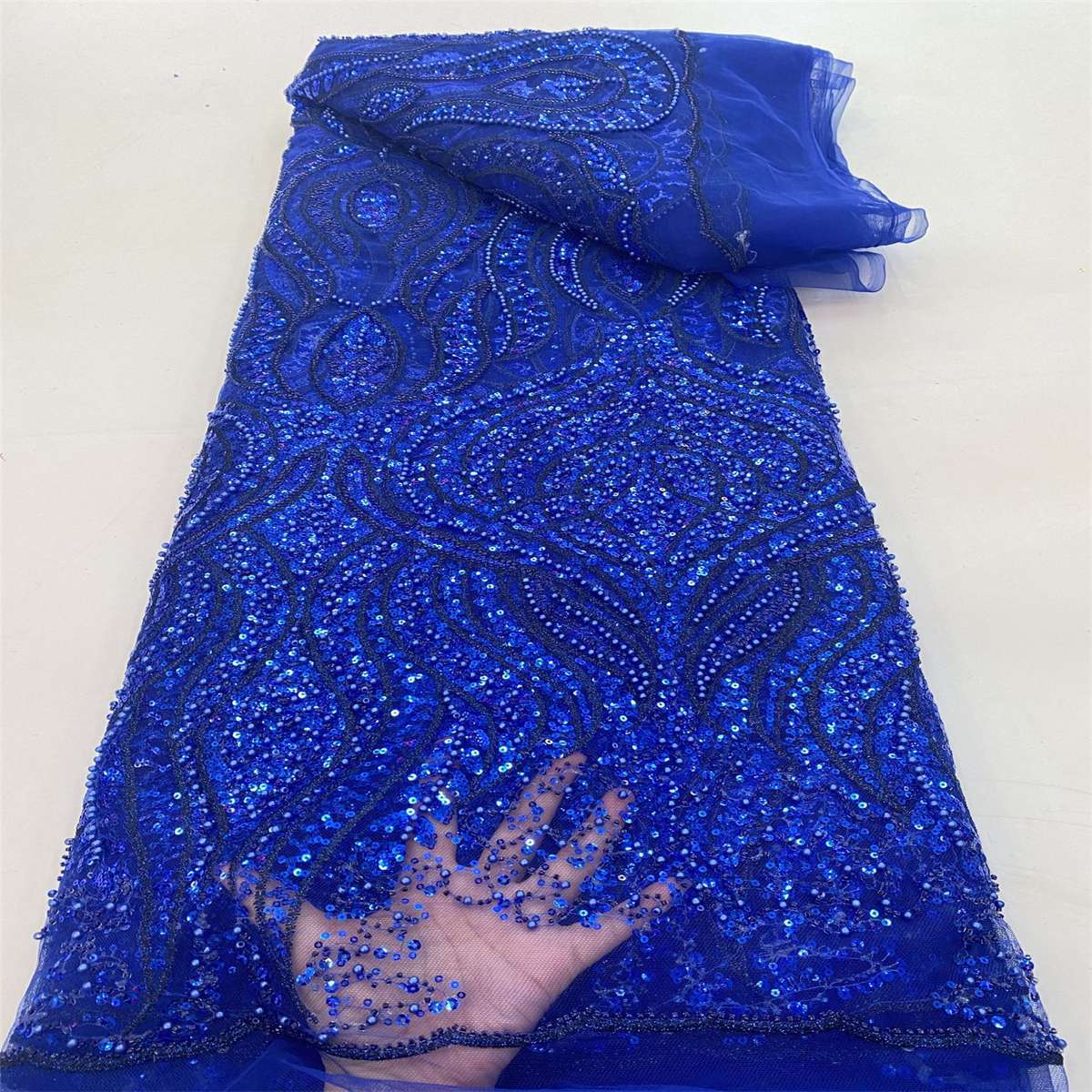 Beaded Tulle Fabric - 5 Yards | lil050