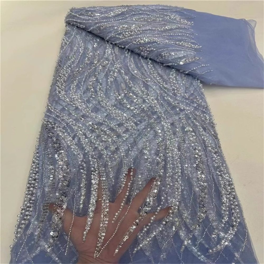 Beaded Tulle Fabric - 5 Yards | STN ZT021