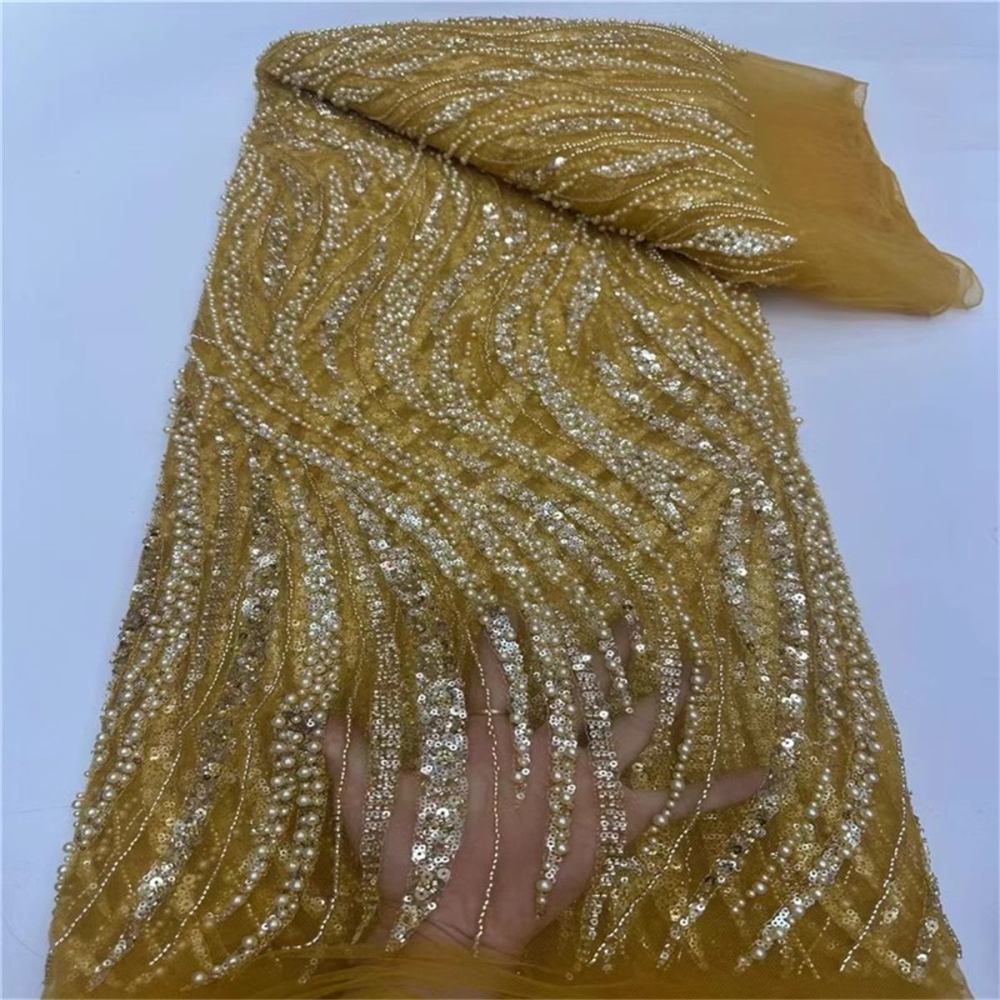 Beaded Tulle Fabric - 5 Yards | STN ZT021