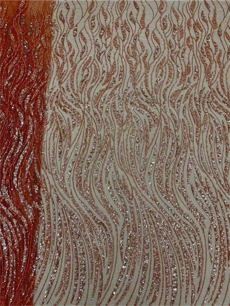 Beaded Tulle Fabric - 5 Yards | STN ZT021