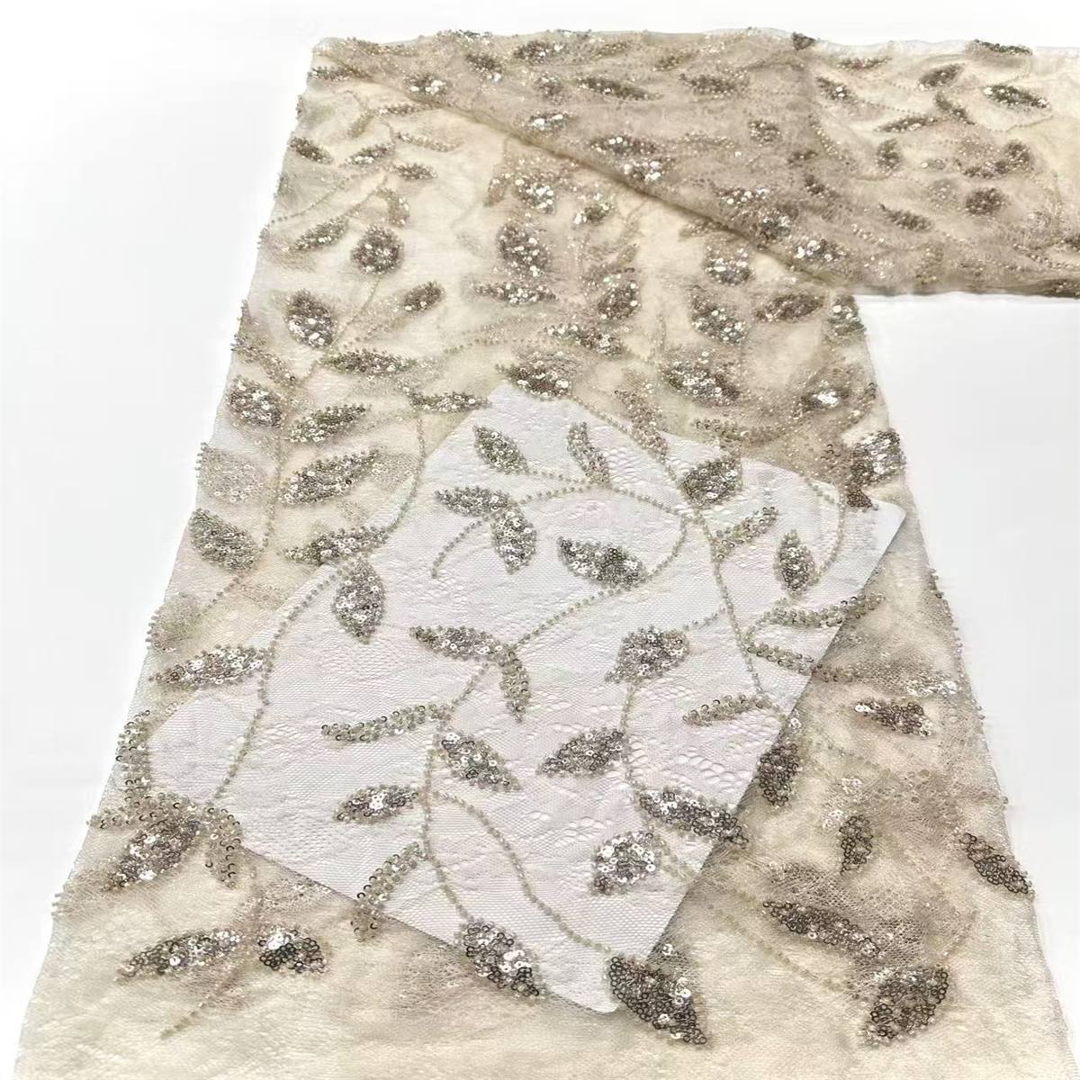 Beaded Tulle Fabric - 5 Yards | COD HN494
