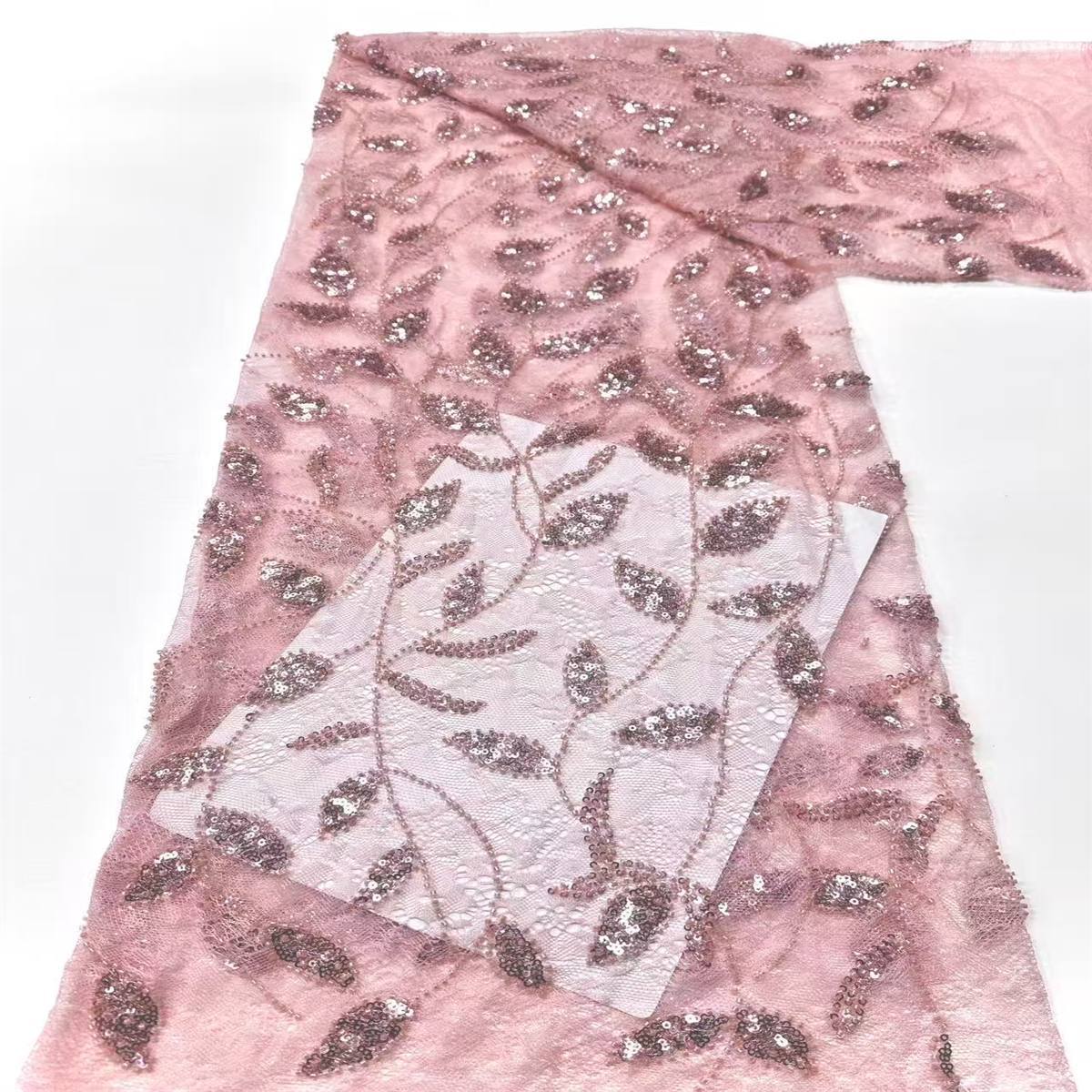 Beaded Tulle Fabric - 5 Yards | COD HN494
