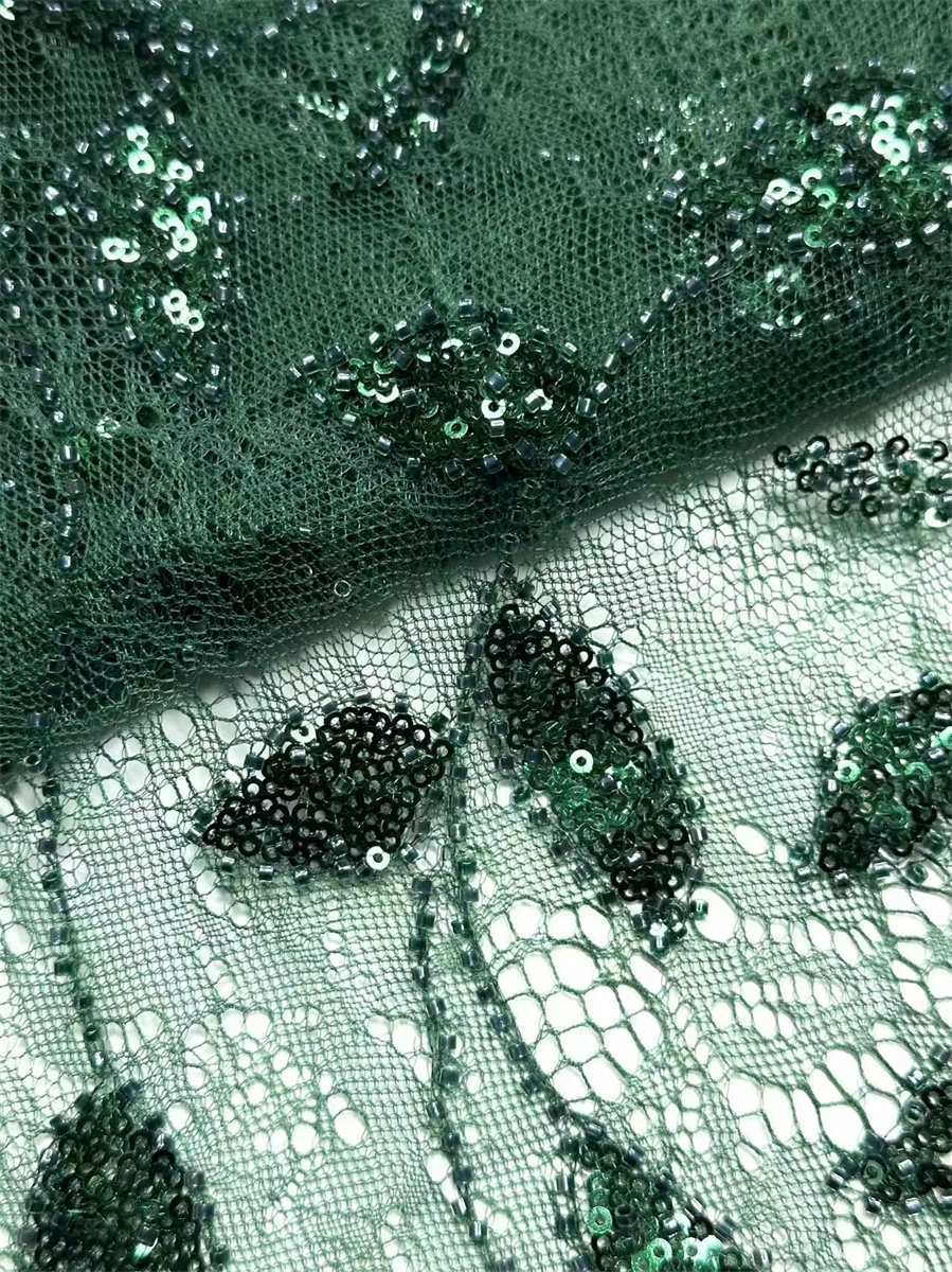 Beaded Tulle Fabric - 5 Yards | COD HN494