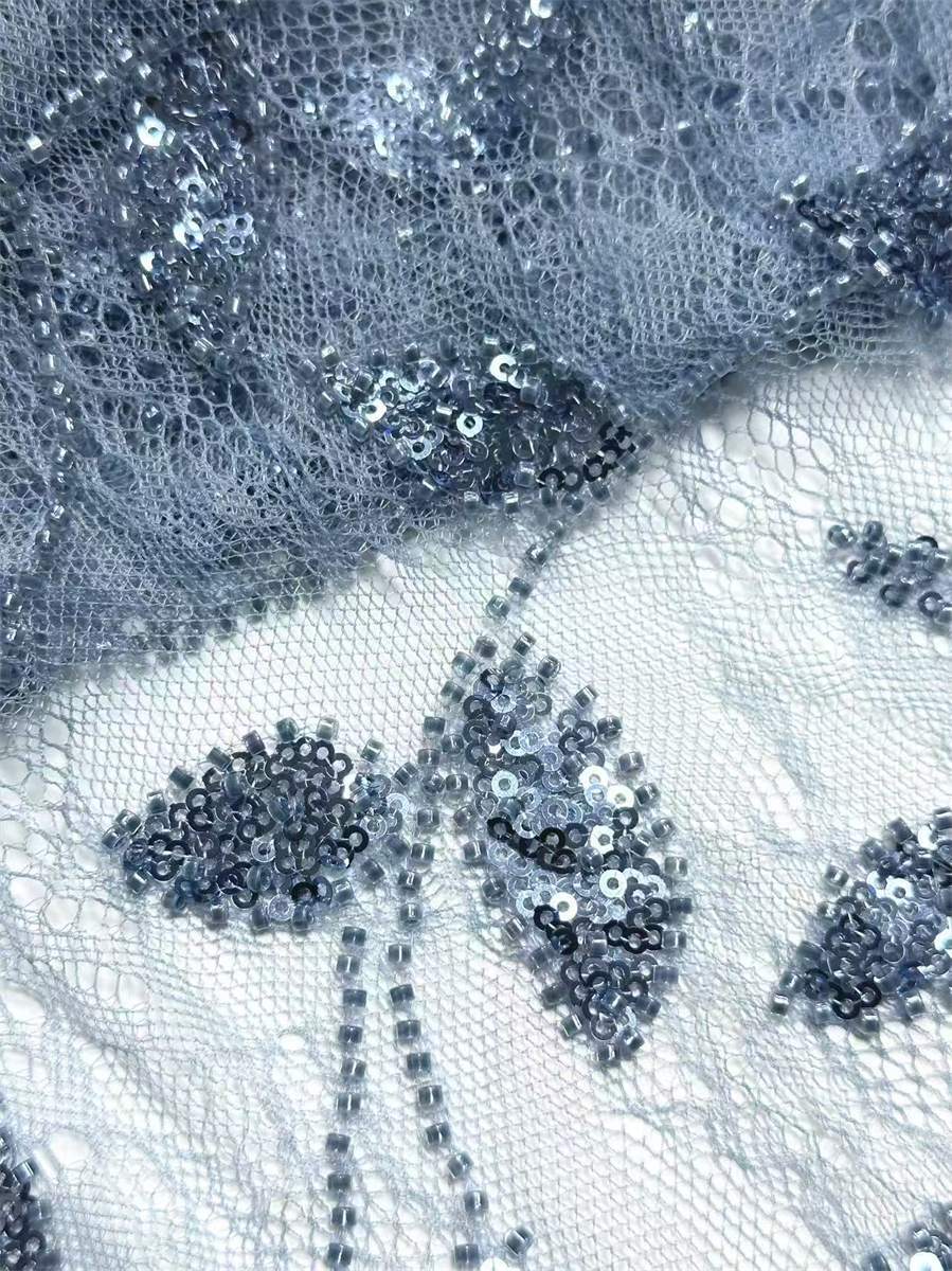 Beaded Tulle Fabric - 5 Yards | COD HN494