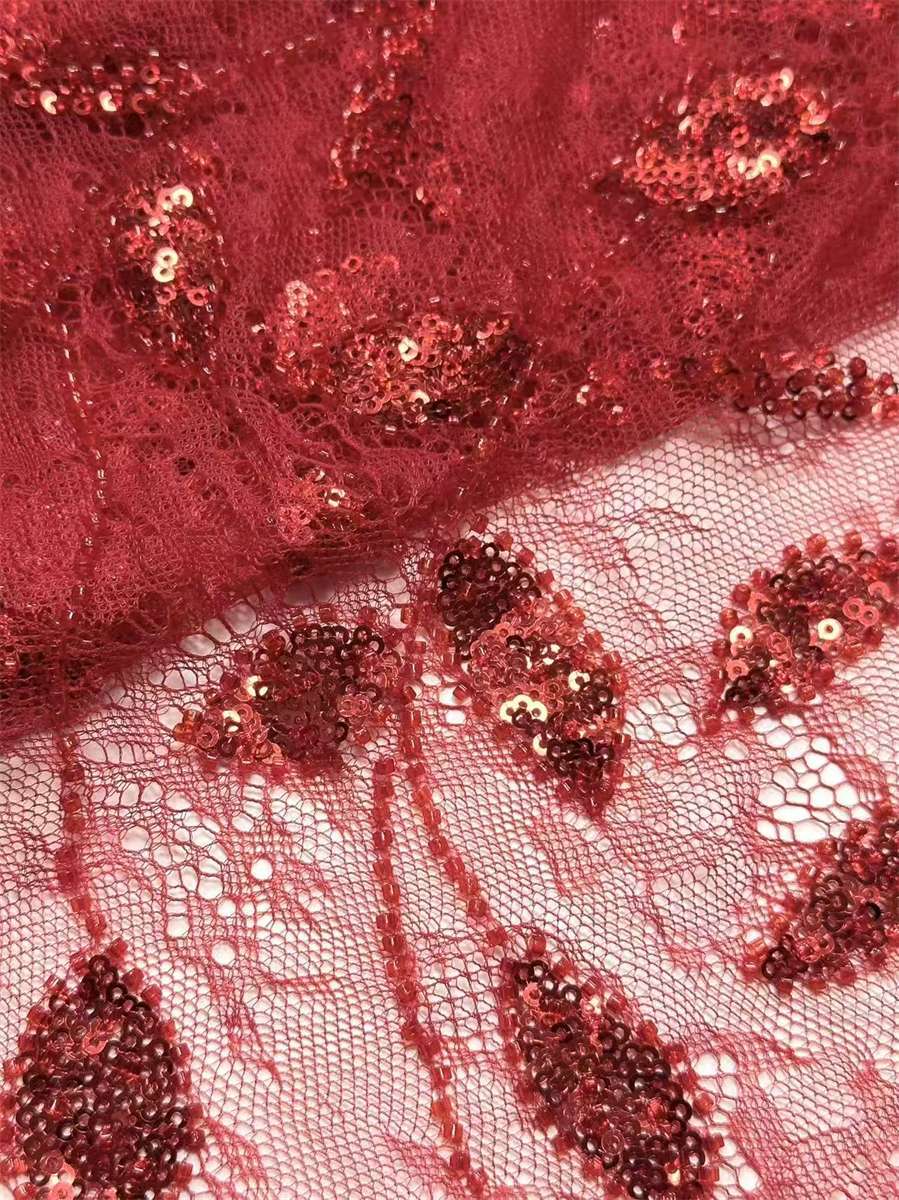 Beaded Tulle Fabric - 5 Yards | COD HN494