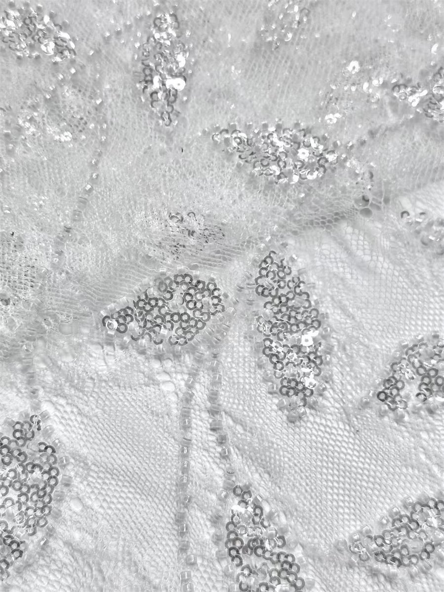 Beaded Tulle Fabric - 5 Yards | COD HN494
