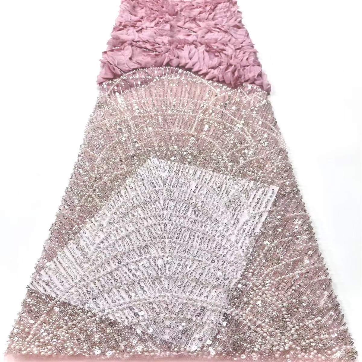 Beaded Tulle Fabric - 5 Yards | COD HN486