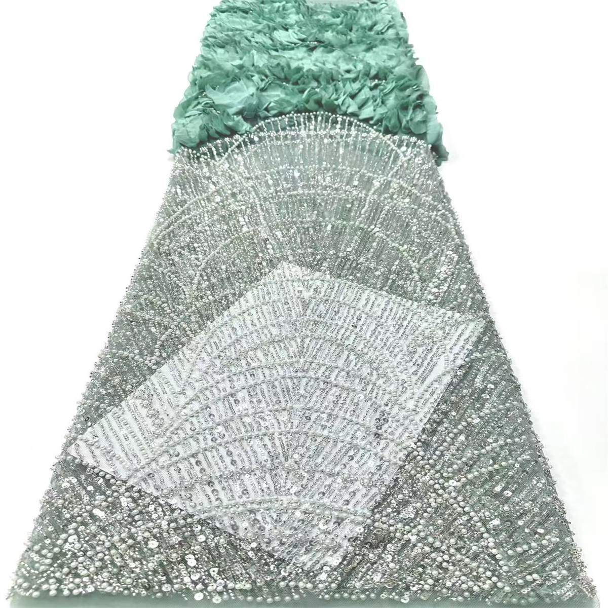 Beaded Tulle Fabric - 5 Yards | COD HN486
